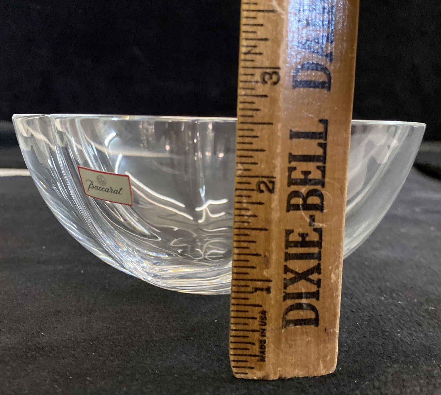 4x Baccarat France Corail Melon Crystal Glass Lobed Cereal Soup Bowls