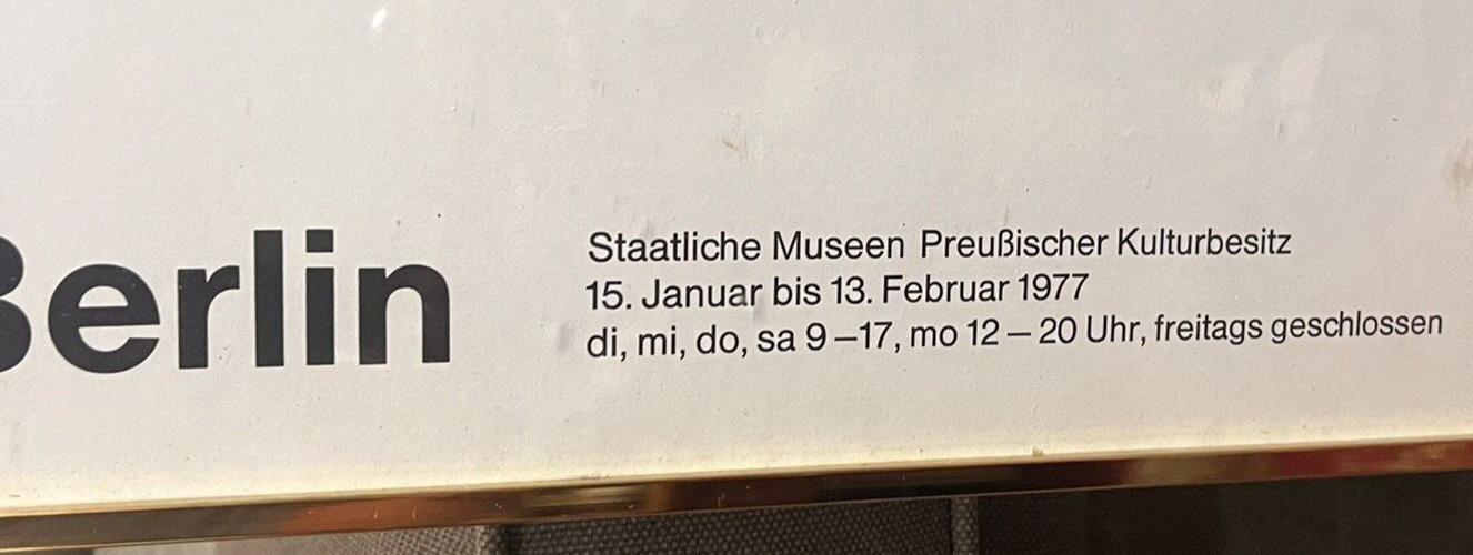 VTG Francois Morellet Berlin Art Gallery 1977 Frank Stella Poster BH72