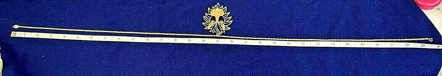 Vintage LION'S CLUB Lion Head LARGE Figural PENDANT Necklace signed HH