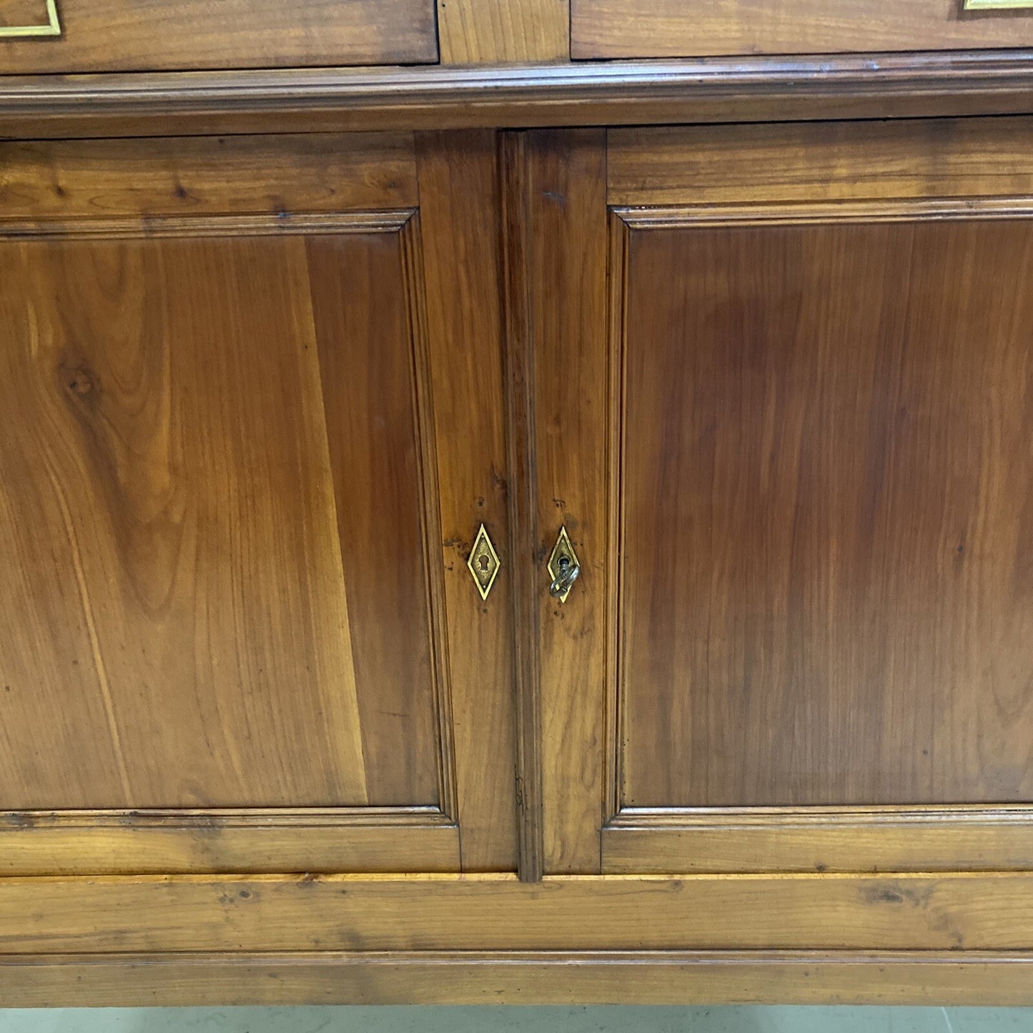 Antique French Empire Style Cherry Wood Sideboard Chest Buffet Commode c. A13