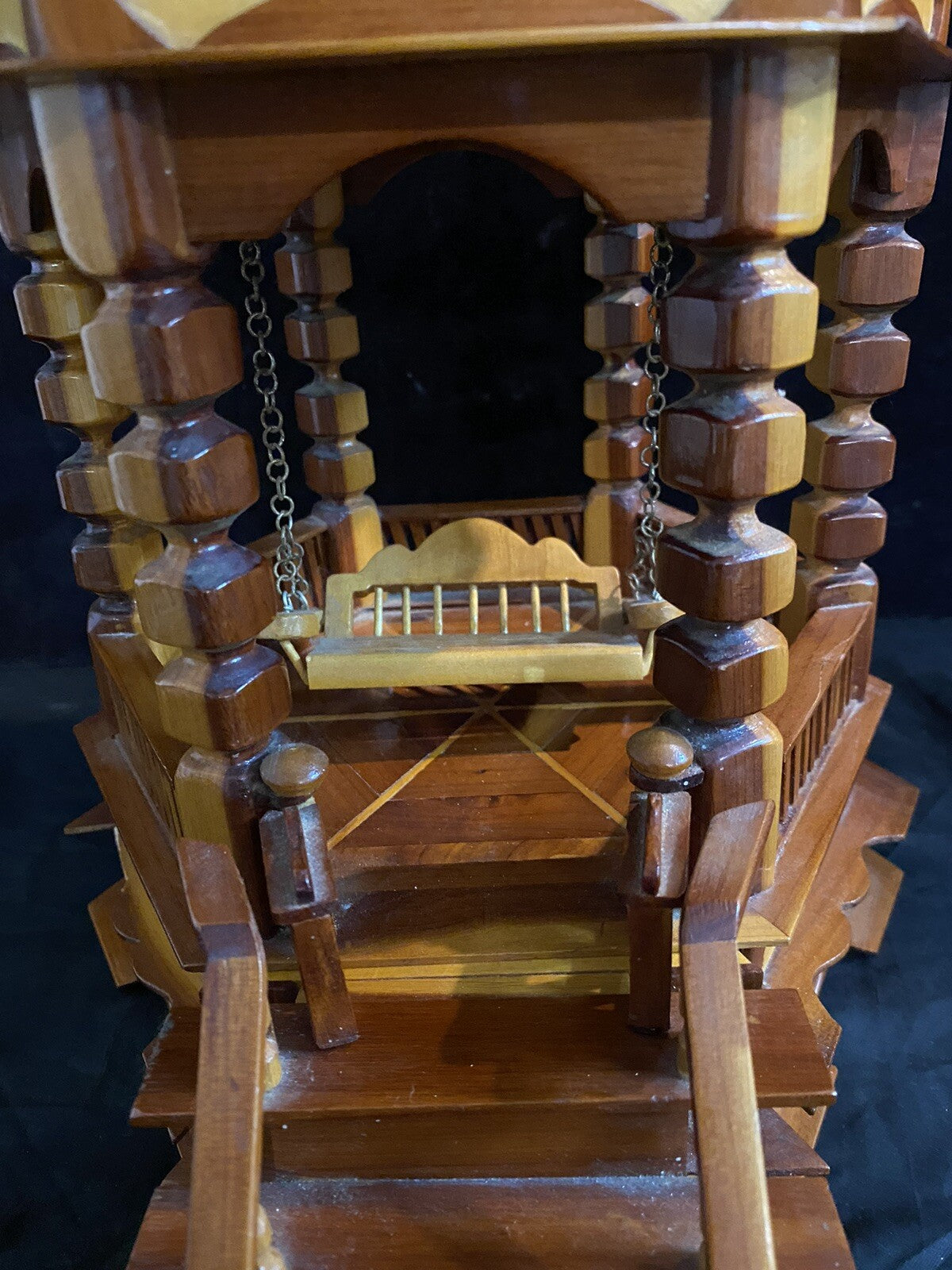 Handmade Wooden Gazebo Jewelry Box