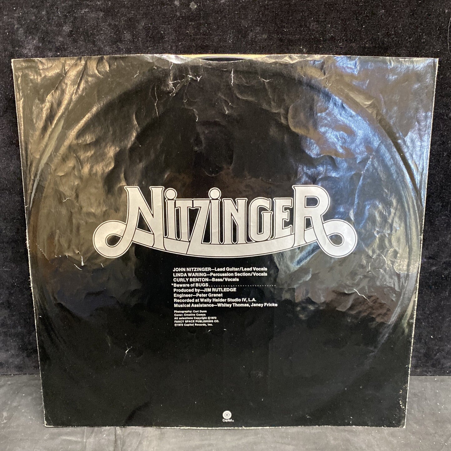 NITZINGER Self Titled CAPITOL SMAS-11091 LP Textured Gatefold
