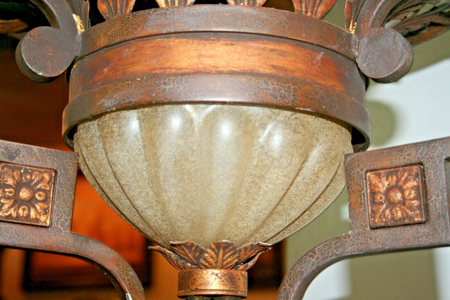 Fine Arts 6ft Floor Lamp Torchiere MSRP $1815 Iron Leaves