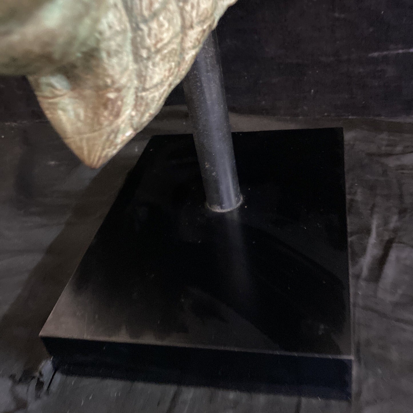 Persian Style Mounted Cast Bronze Ram's Head Sculpture