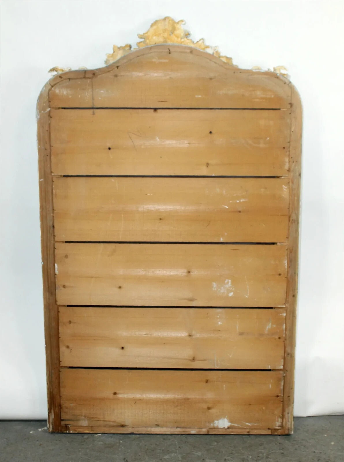 Painted Antique French Louis XV Rococo Style Floor Entryway Mirror 58" x 35"