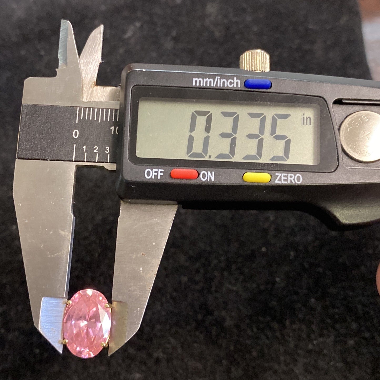 3.9g 14K Yellow Gold Pink Ice CZ Ring Size 5.75