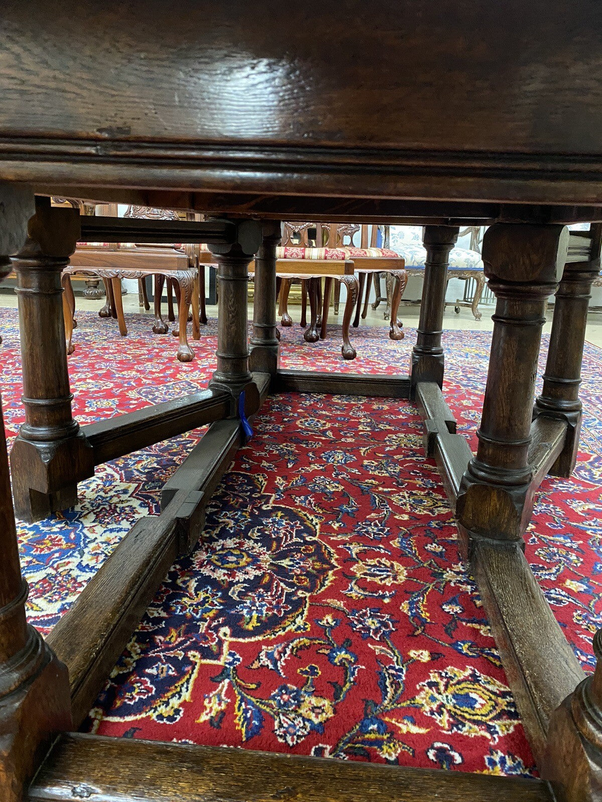 ANTIQUE 19th CENTURY ENGLISH OAK OVAL GATE LEG DROP LEAF DINING TABLE