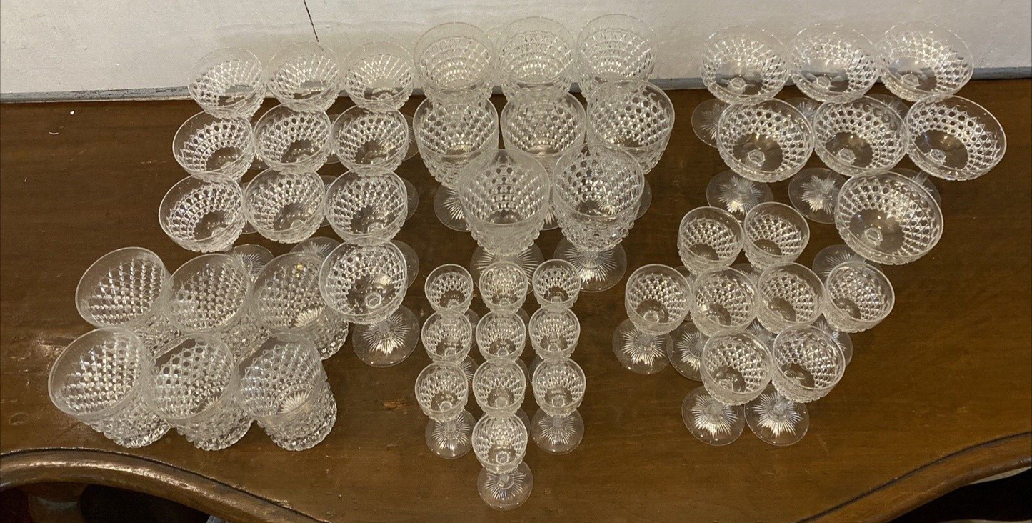 1875 Dorflinger Hob Diamond 4 Wine Glass 4.75" same as White House