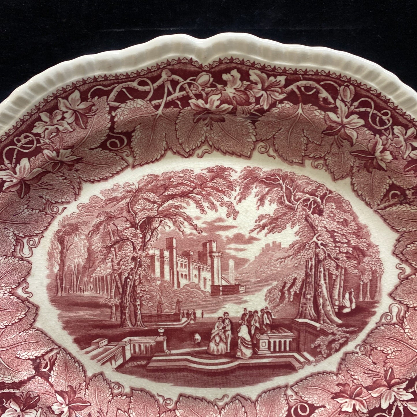 Mason's Vista Pink Oval Shaped 15 1/2" Serving Platter