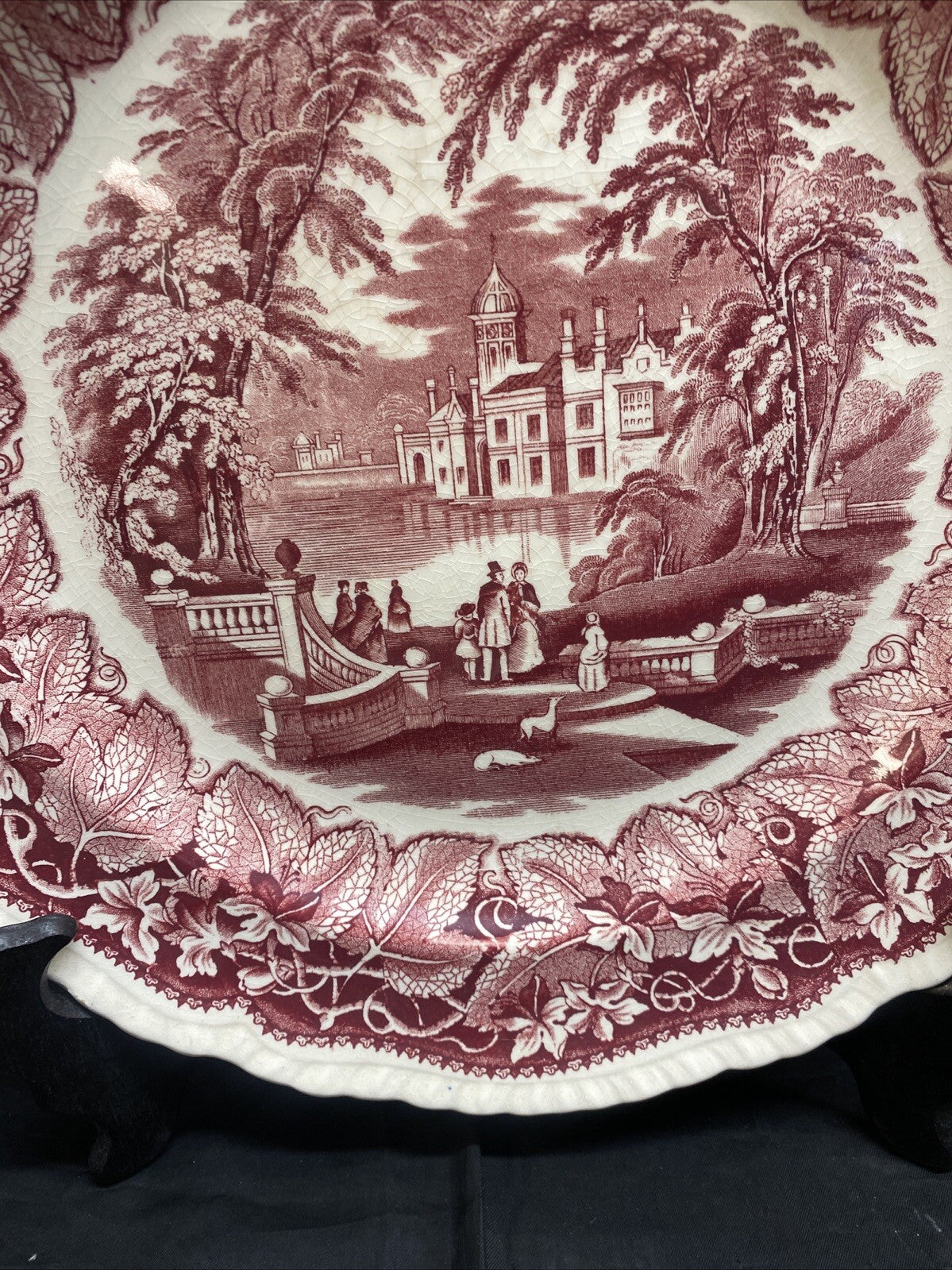 Mason's Vista Pink Round 14" Chop Plate Serving Platter