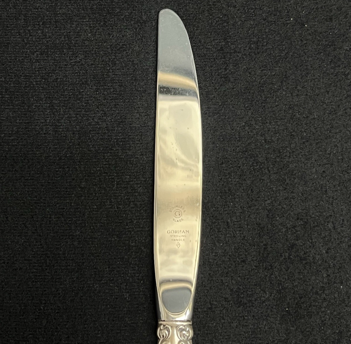 Melrose by Gorham 67.13g Sterling Place Size Knife 9 1/8 in "G" Gorham Mark