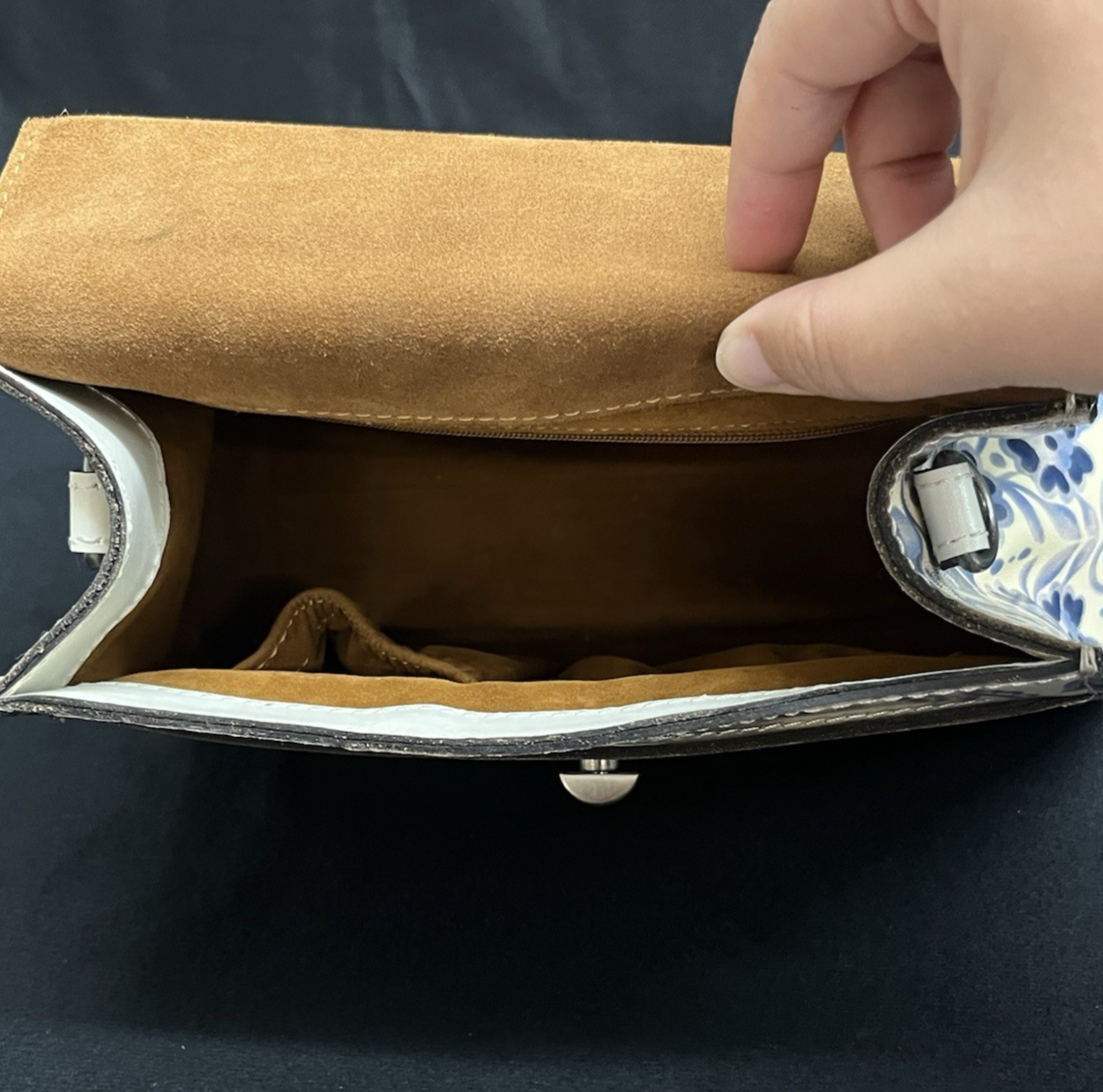 Patricia Nash Chauny Leather Crossbody Satchel Italian Folklore w/ Strap/Wallet