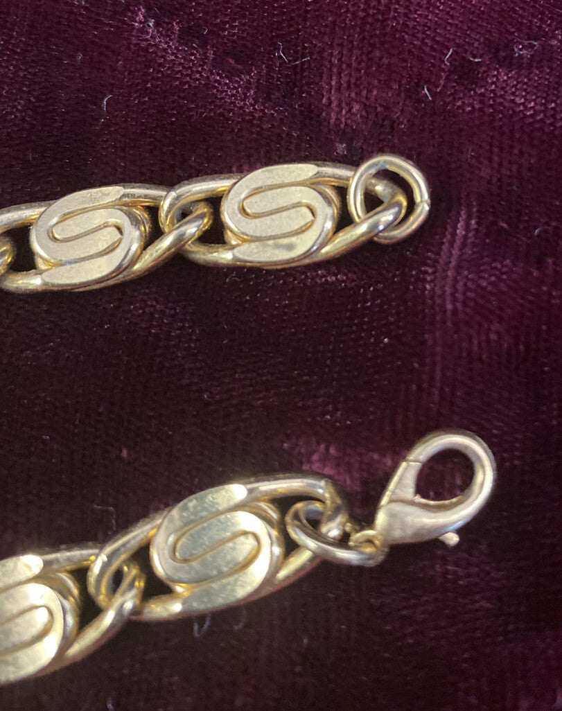 Retro Gold Plated 17" Necklace and Matching  Clip-on Earrings MCM