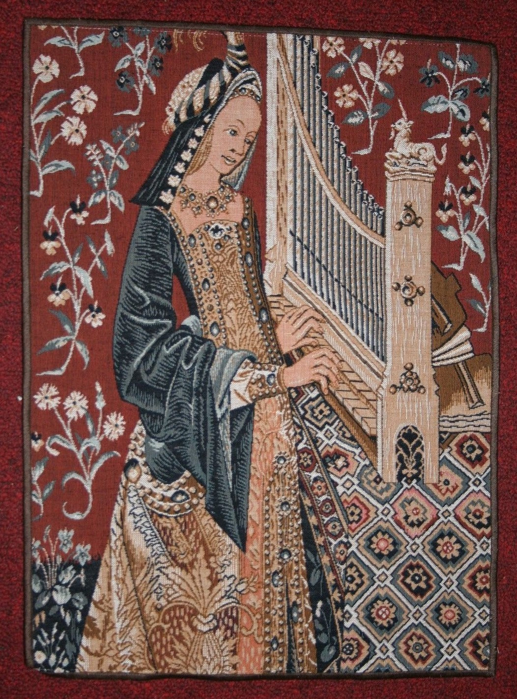 The Lady and the Unicorn Senses Tapestry Taste Hearing To My Soul Desire Cluny