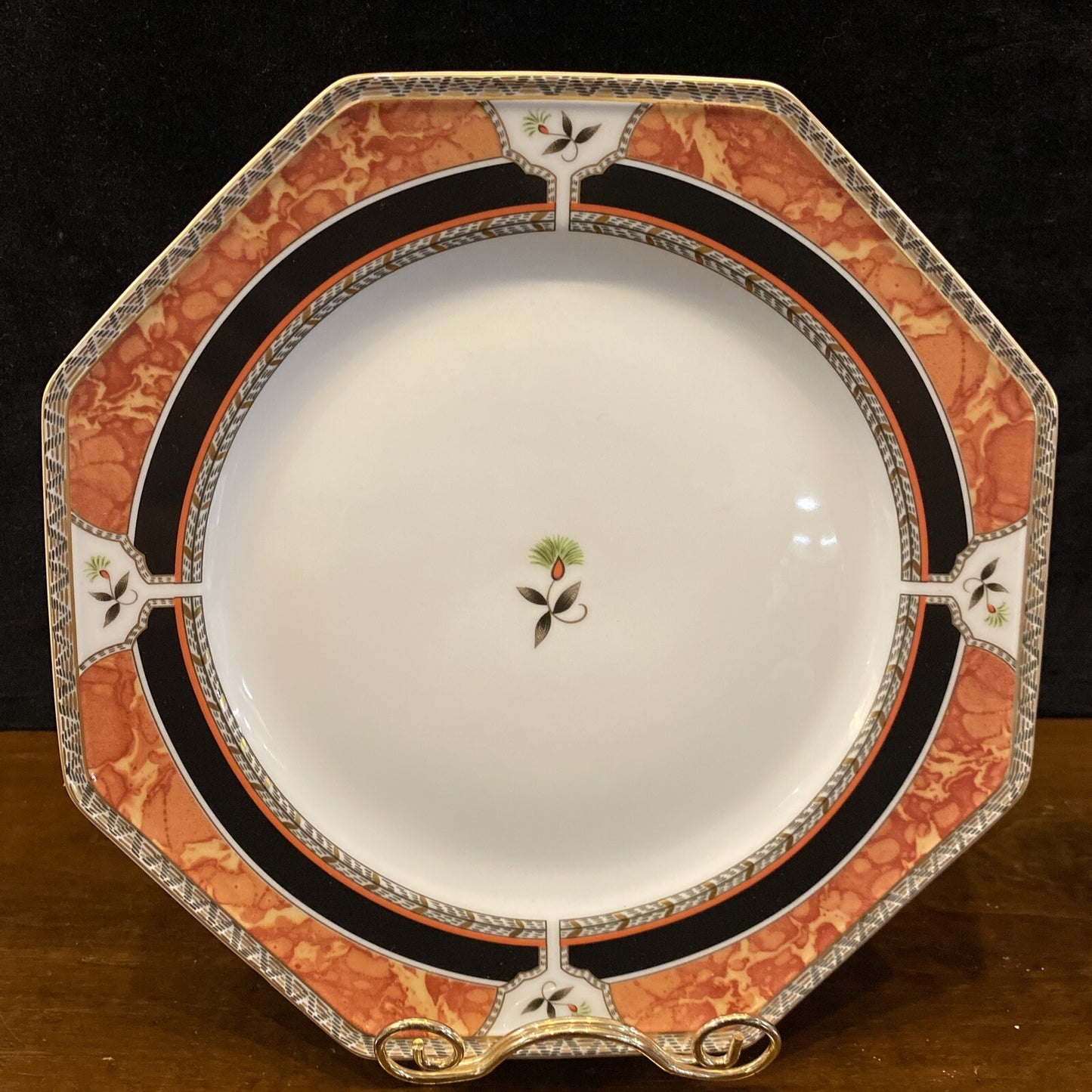 Royale Limoges France “Hadrien” Brique Plates 2 10" Dinner & Salad  9"