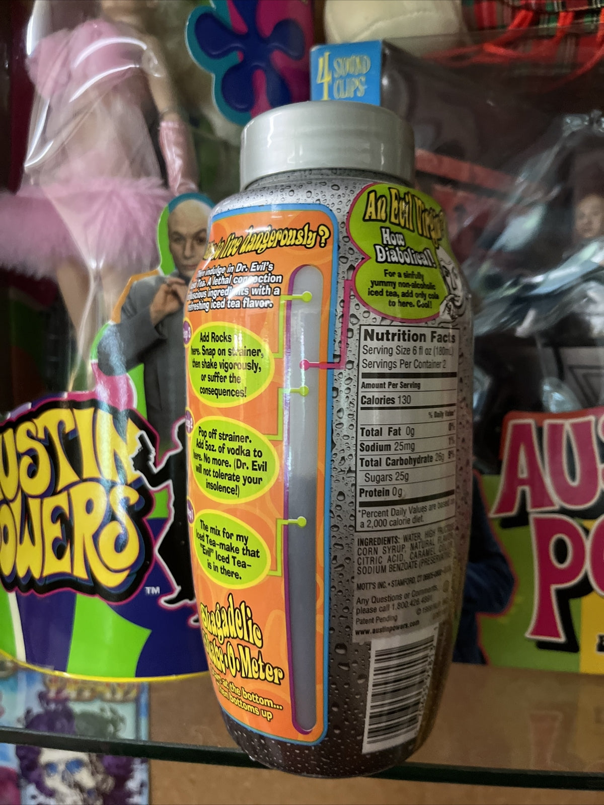 Vtg Austin Powers Shagadelic Shakers Cocktail Mix Mixer Long Island Iced Tea