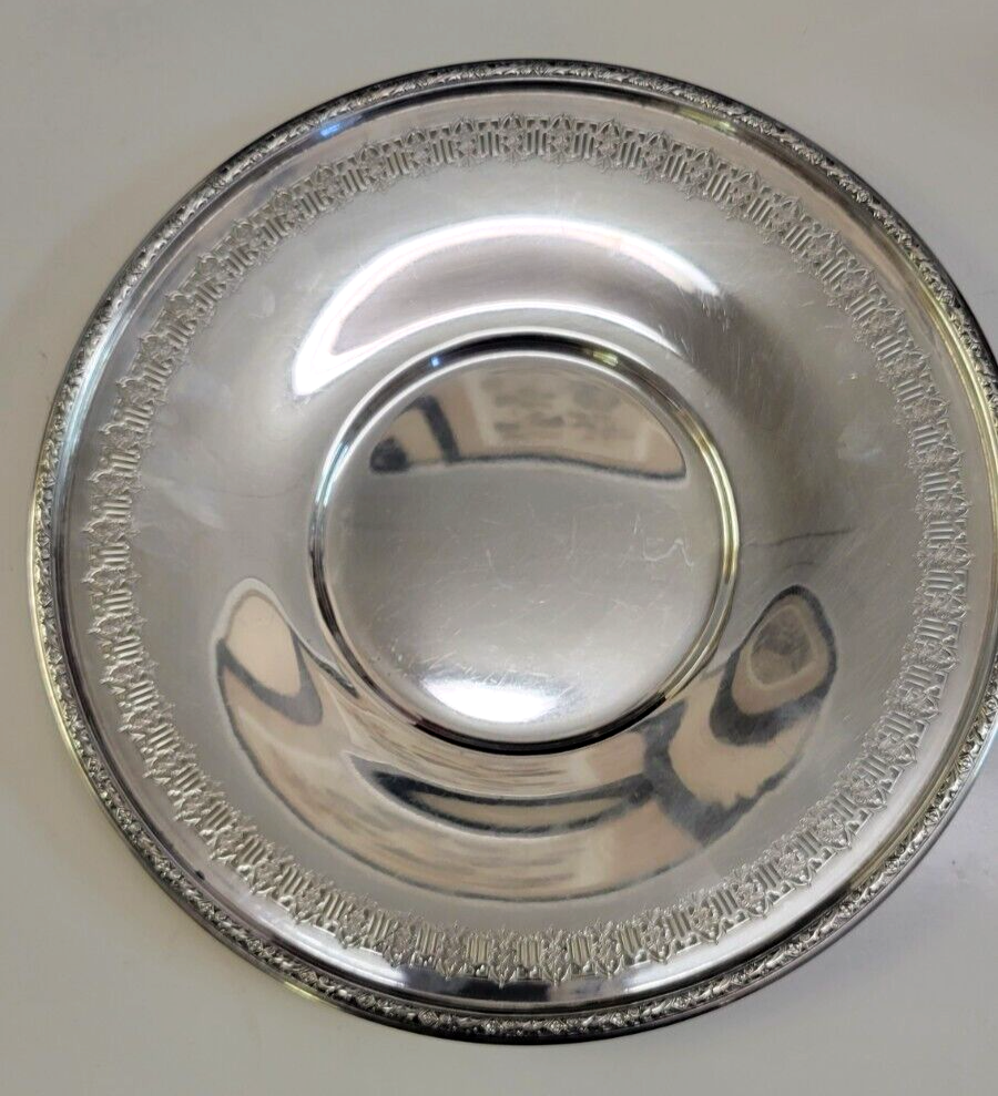 Sterling Silver .925 Plate 10"  Pierced Edge #8360  Baker Manchester Co 310 g NM