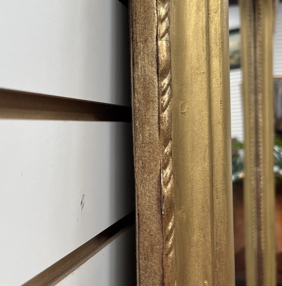 79" Tall French Louis Philippe Gold Framed Beveled Mirror 37.5” Wide #2