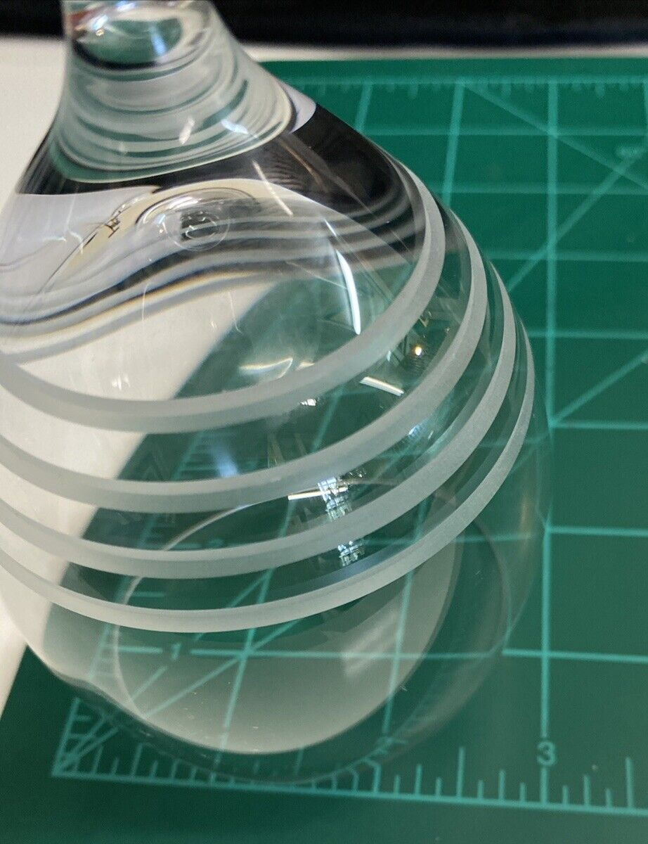 2x Hermès-Paris Fanfare Stemmed Wine Glass 6" & 6 1/4"