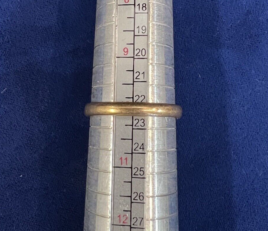 Vintage 14k Yellow Gold Band Ring. Size 10  2.97g 3mm wide stamped 14K