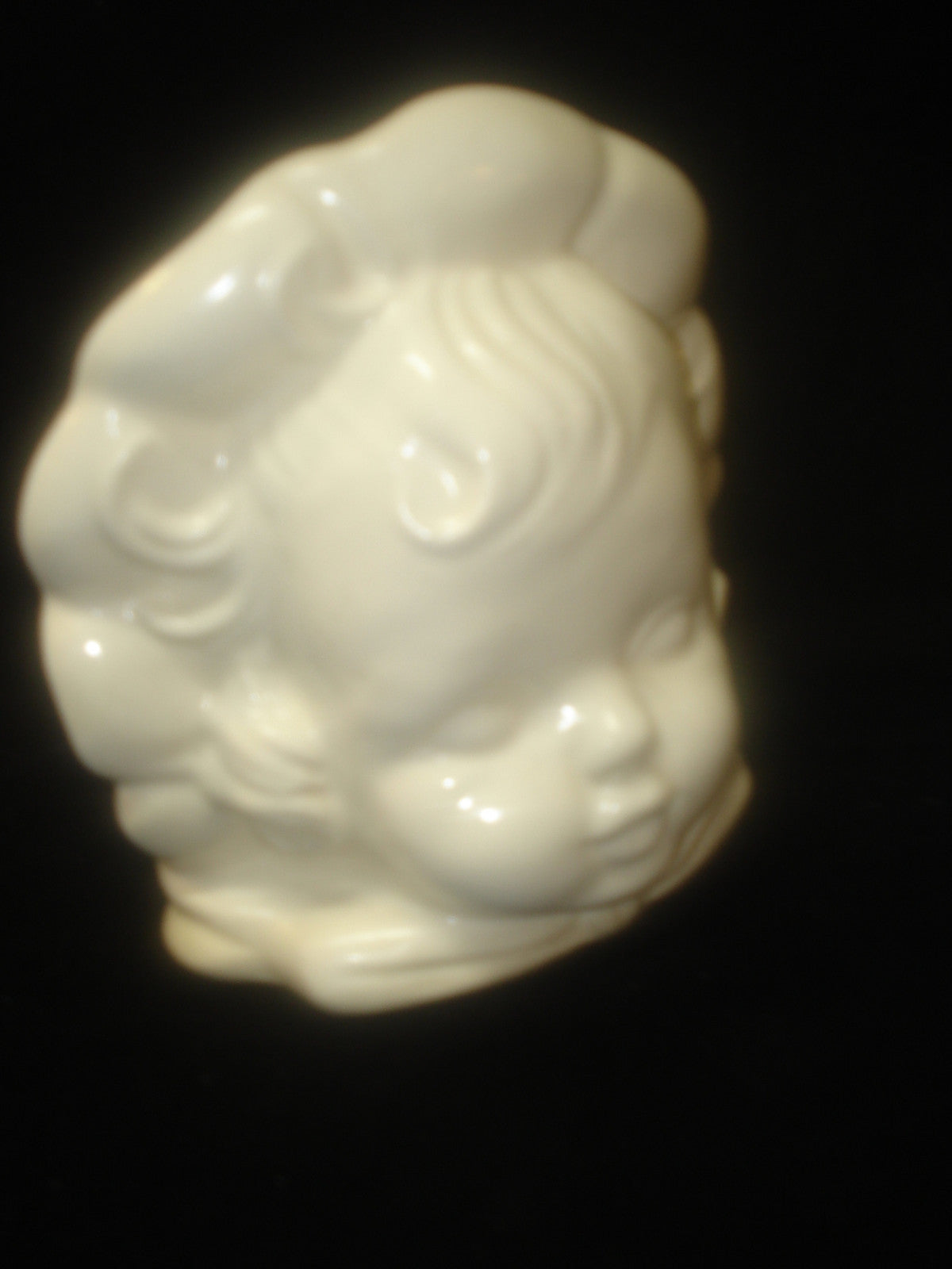 Infant Baby in Bonnet Headvase  Pottery Head Vase Planter USA Hull ? 1940's