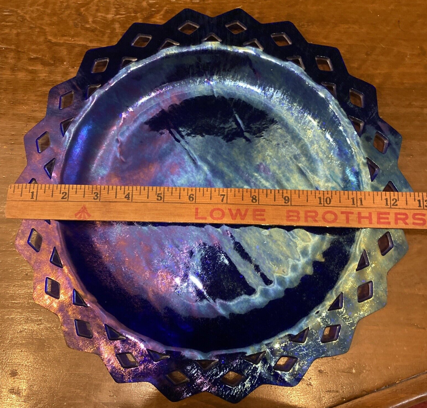 JL Camp Sun Shaped Iridescent Blue Plate & Bowl Set of 11 Bergdorf Goodman