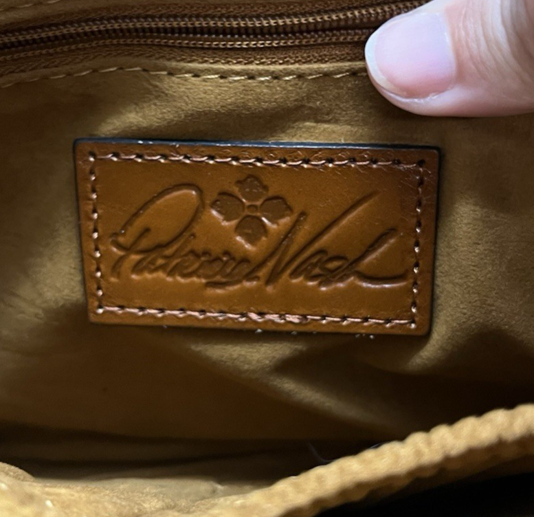 Patricia Nash Cassini  Vintage Victorian Garden Leather Wristlet 9"