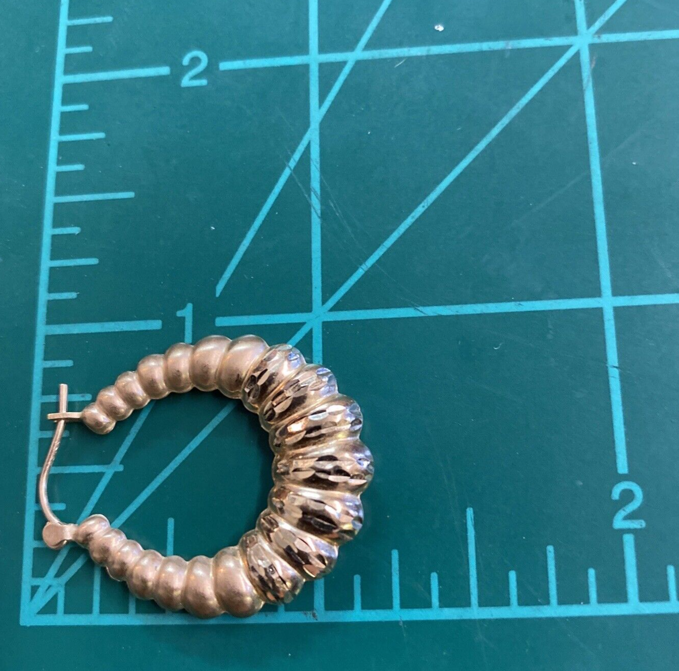 14K Yellow Gold Hoop Earrings 2.4g