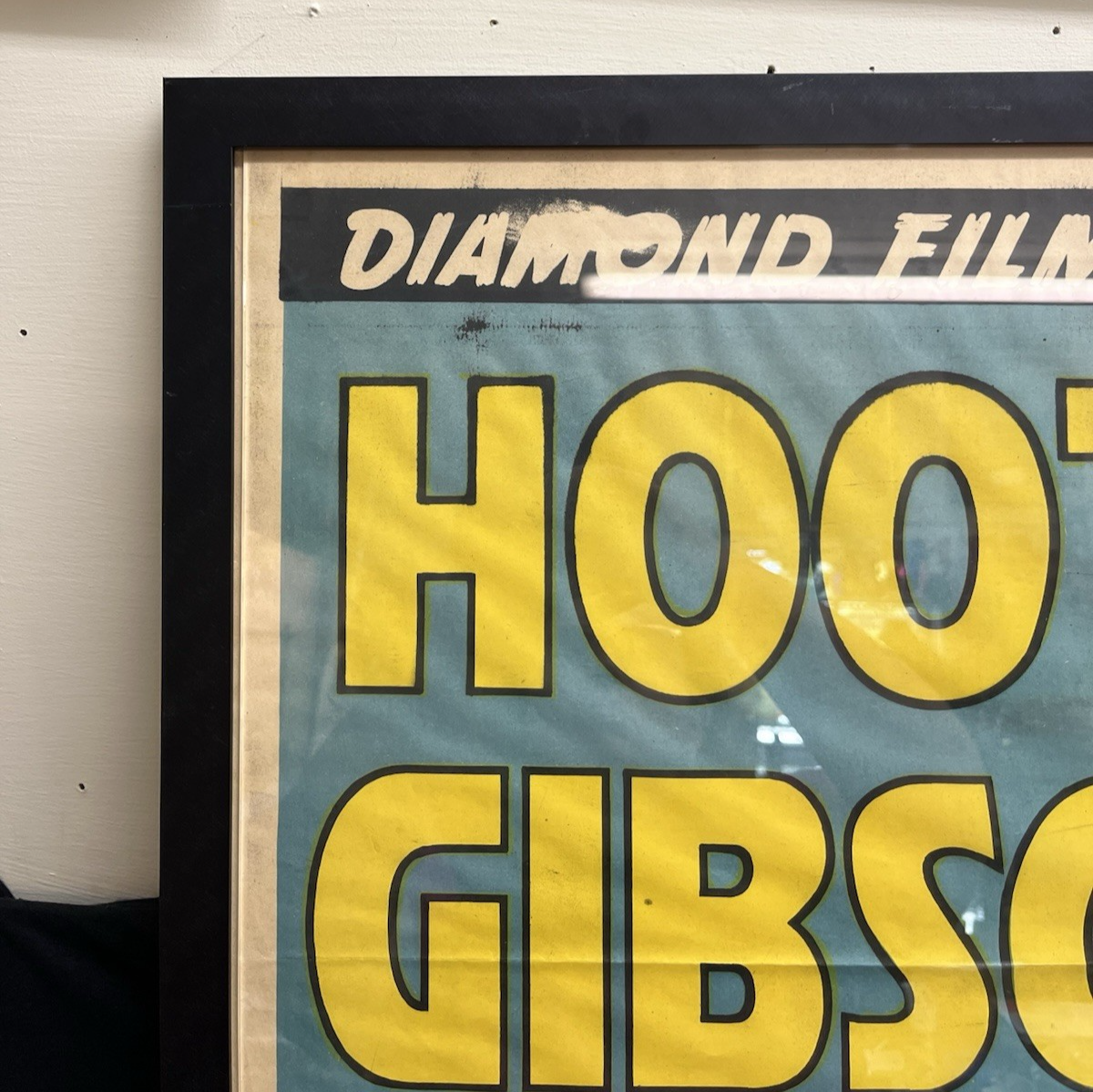 Framed "Diamond Films Presenta a: Hoot Gibson," Lithogaraph printed by Daneli