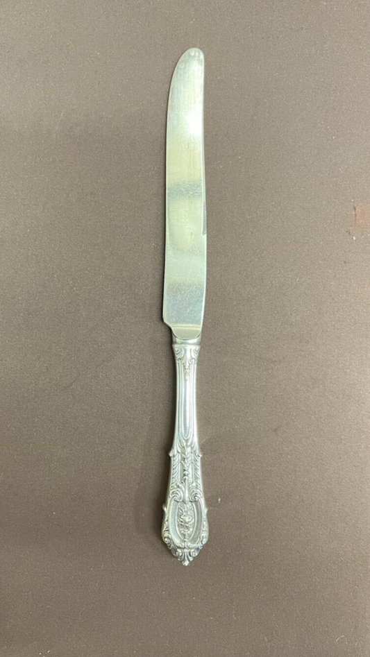 Rose Point by Wallace 60.5g Sterling Silver Dinner Knife 9”  NO MONO