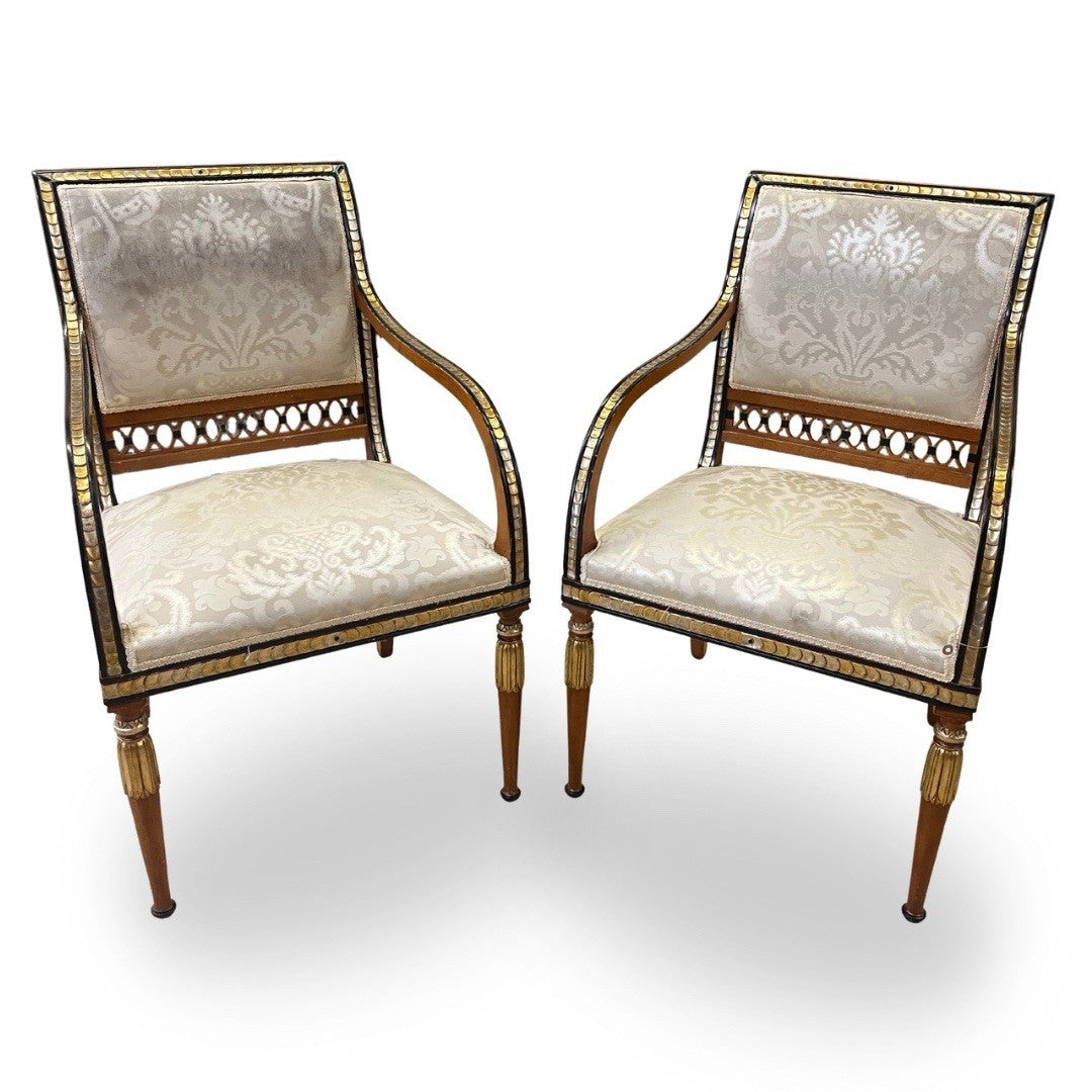 Set of 10 (8+2) EJ VICTOR ANTIQUE REGENCY STYLE NEWPORT DINING ROOM CHAIRS