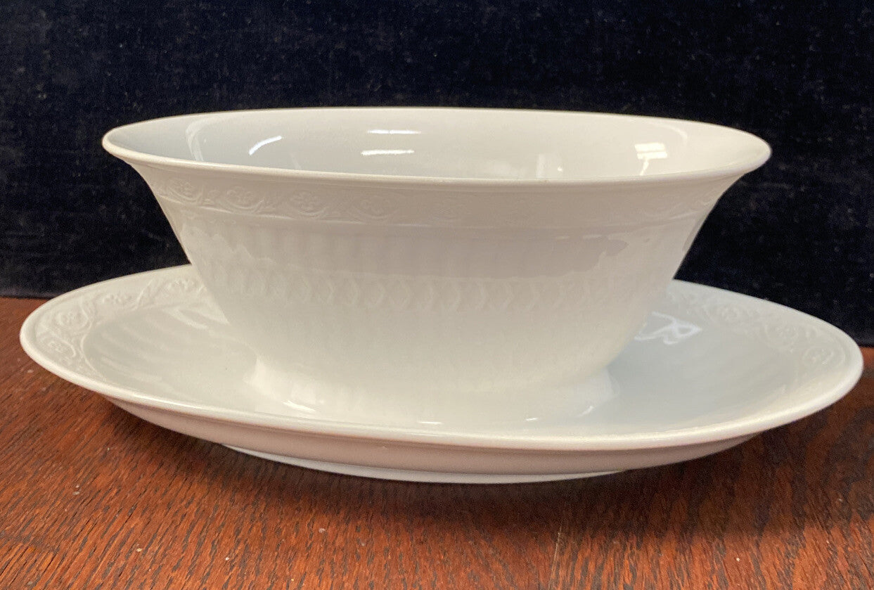Royal Copenhagen “White Fan” Gravy Boat