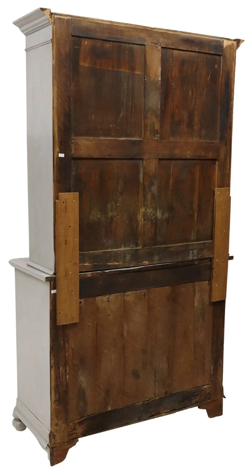 PERIOD ANTIQUE FRENCH LOUIS PHILIPPE PAINTED FARMHOUSE BOOKCASE CABINET