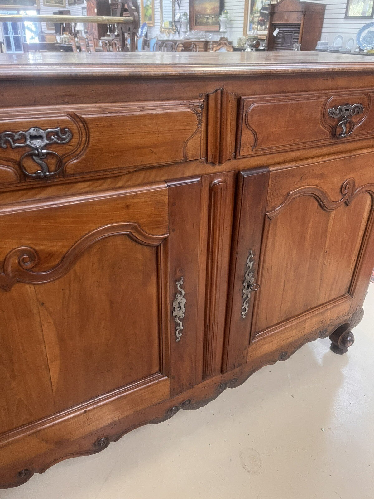 ANTIQUE FRENCH PROVINCIAL FARMHOUSE FRUITWOOD CHEST COMMODE DRESSER