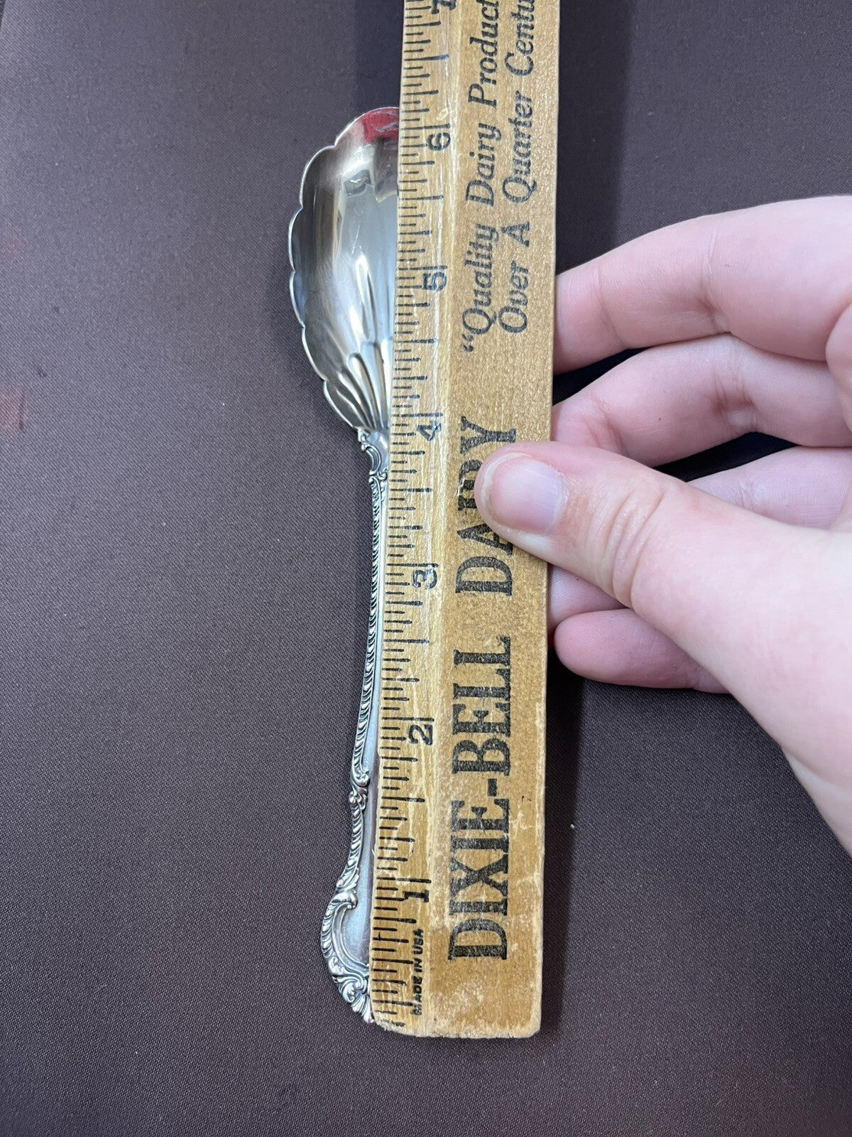 Gorham Silver English Gadroon Sterling Sugar Shell Spoon 6 1/4” 30g No Mono