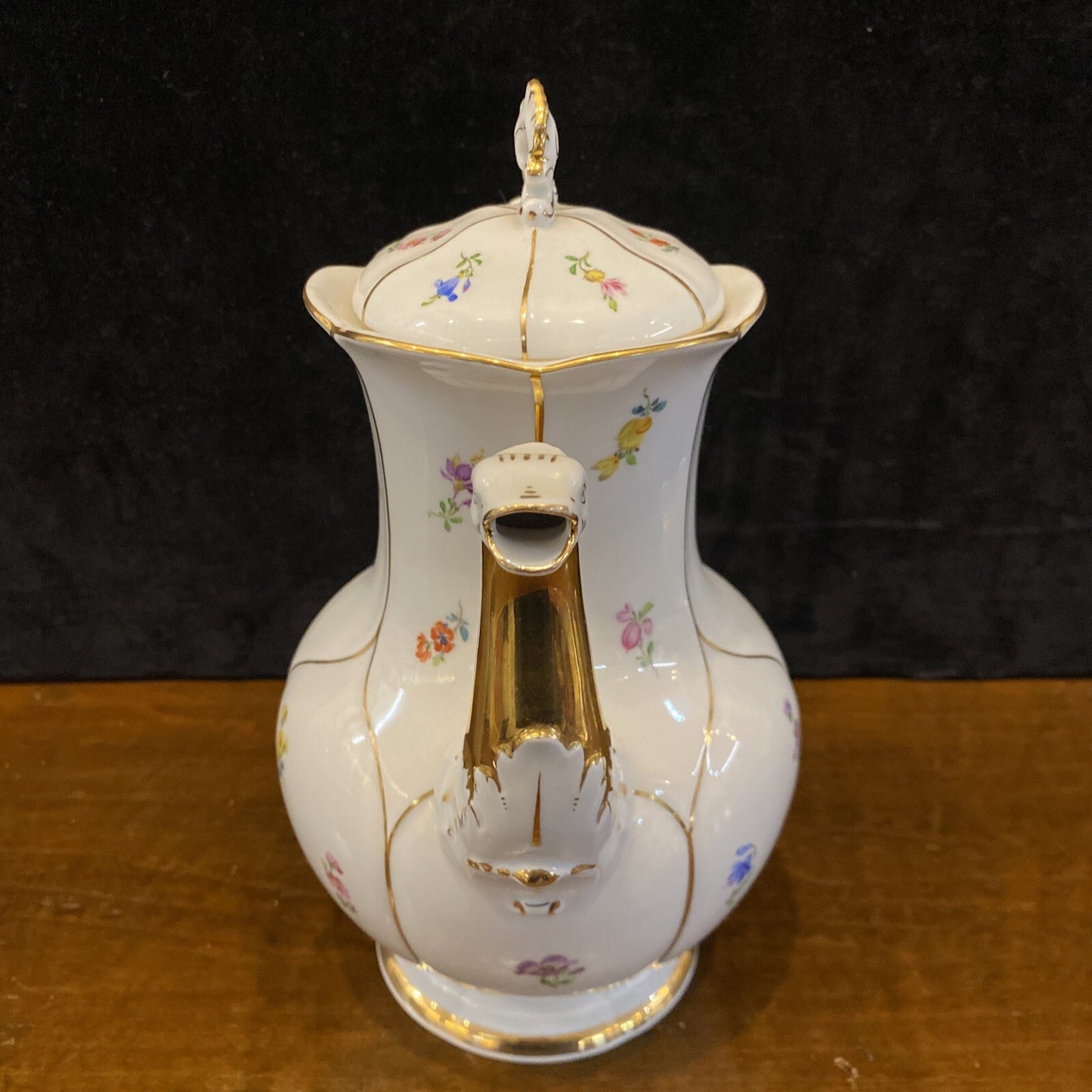 Meissen “Strewn Flower” Teapot Creamer Sugar Coffee & Tea Service Set of 7