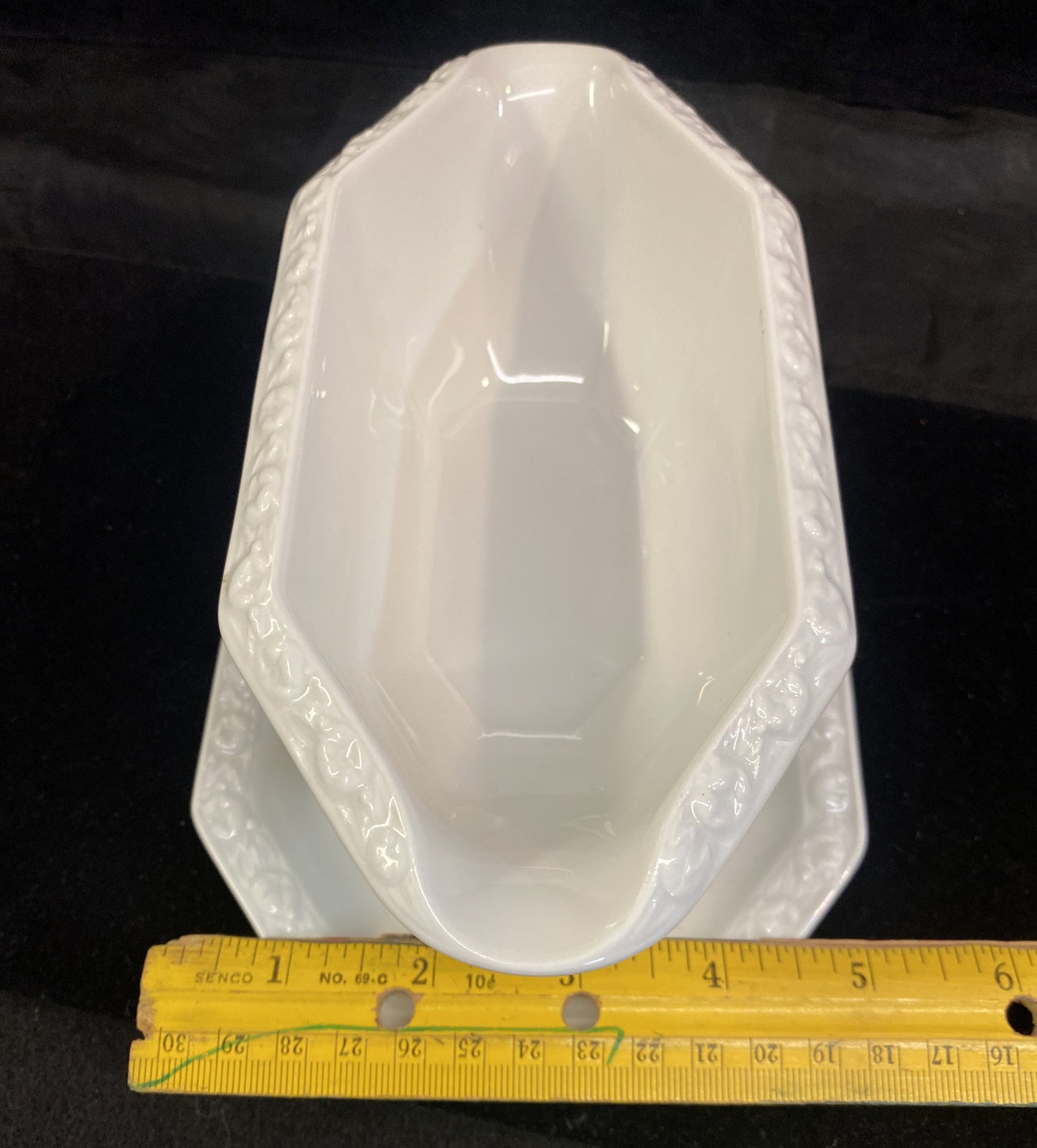 Rosenthal Classic Rose Maria White Gravy Boat with Attached Underplate