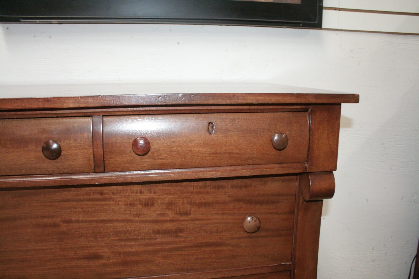 Antique American Mahogany 5 Drawer Chest late 1800's H 41" x W 38" x D22"