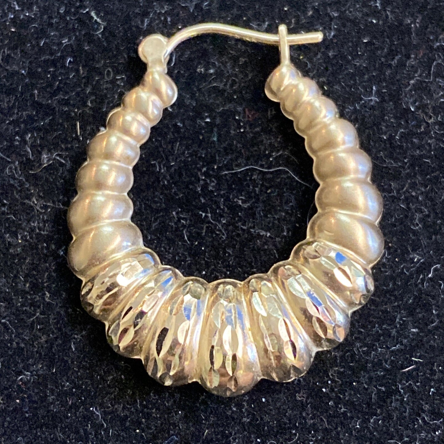 14K Yellow Gold Hoop Earrings 2.4g