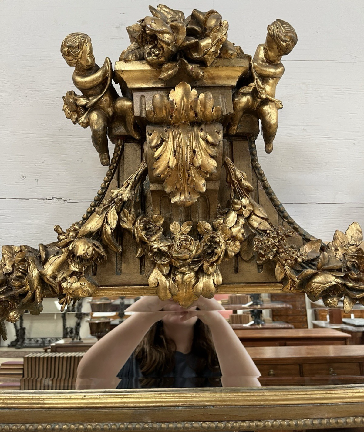 81" X 46" PAIR OF PALATIAL LOUIS XVI STYLE GILT GOLD PARCLOSE PIER WALL MIRRORS