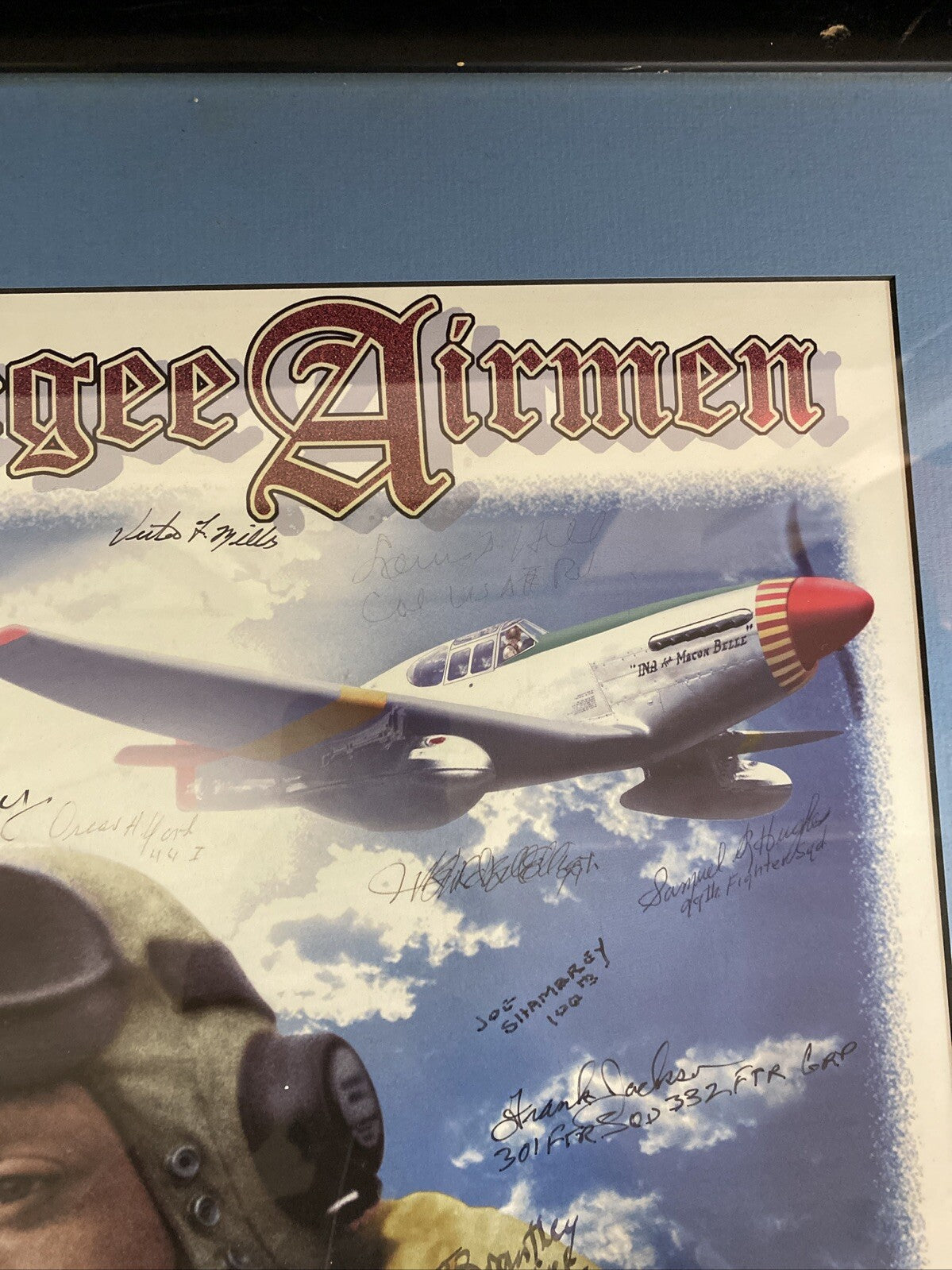 Signed Tuskegee Airman Celebrating 50 Years of Airforce History Print 1947-97