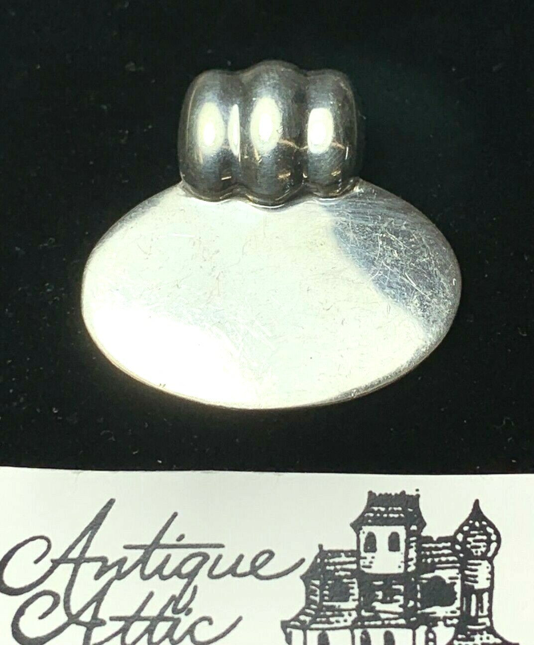 Vtg 925 Sterling Silver OVAL Slide Pendant 13.3g