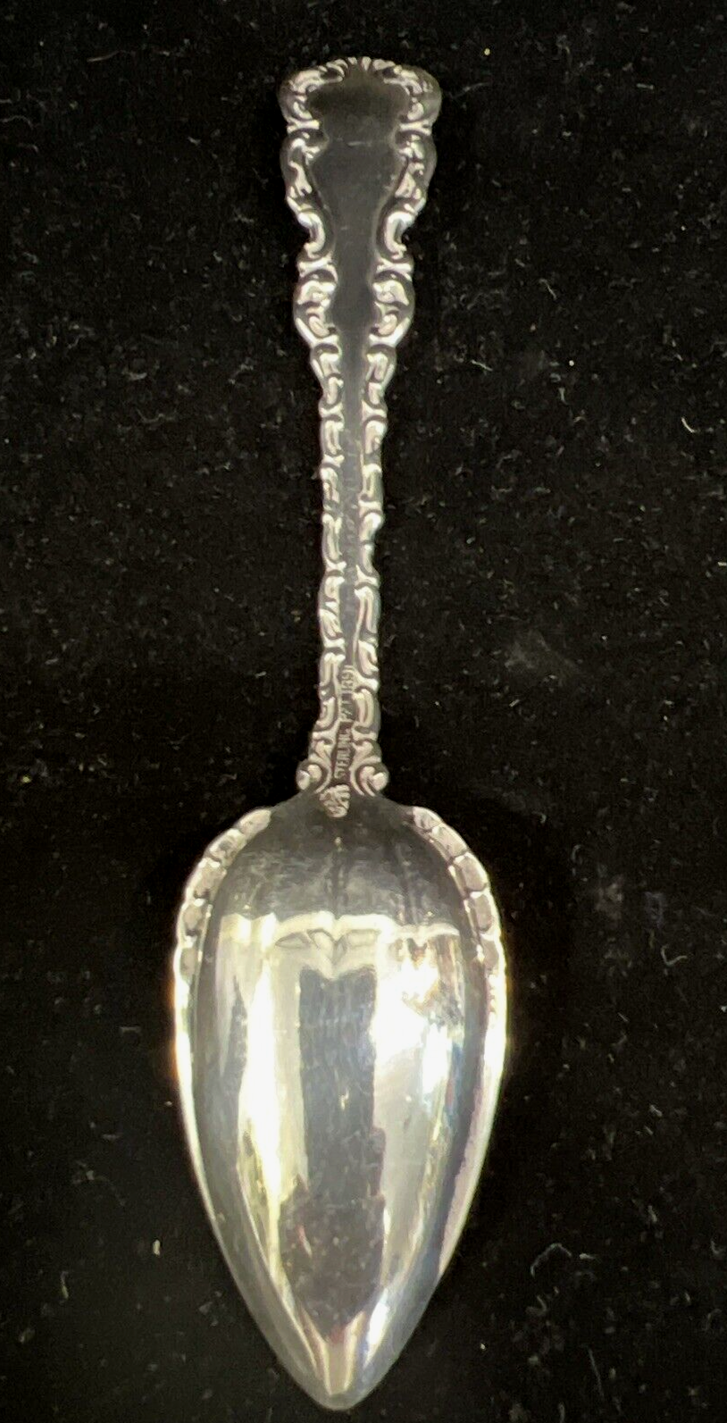 Louis XV Whiting Mfg. Pat. 1891 Sterling Grapefruit Spoon Mono Horace 5 1/4" 20g