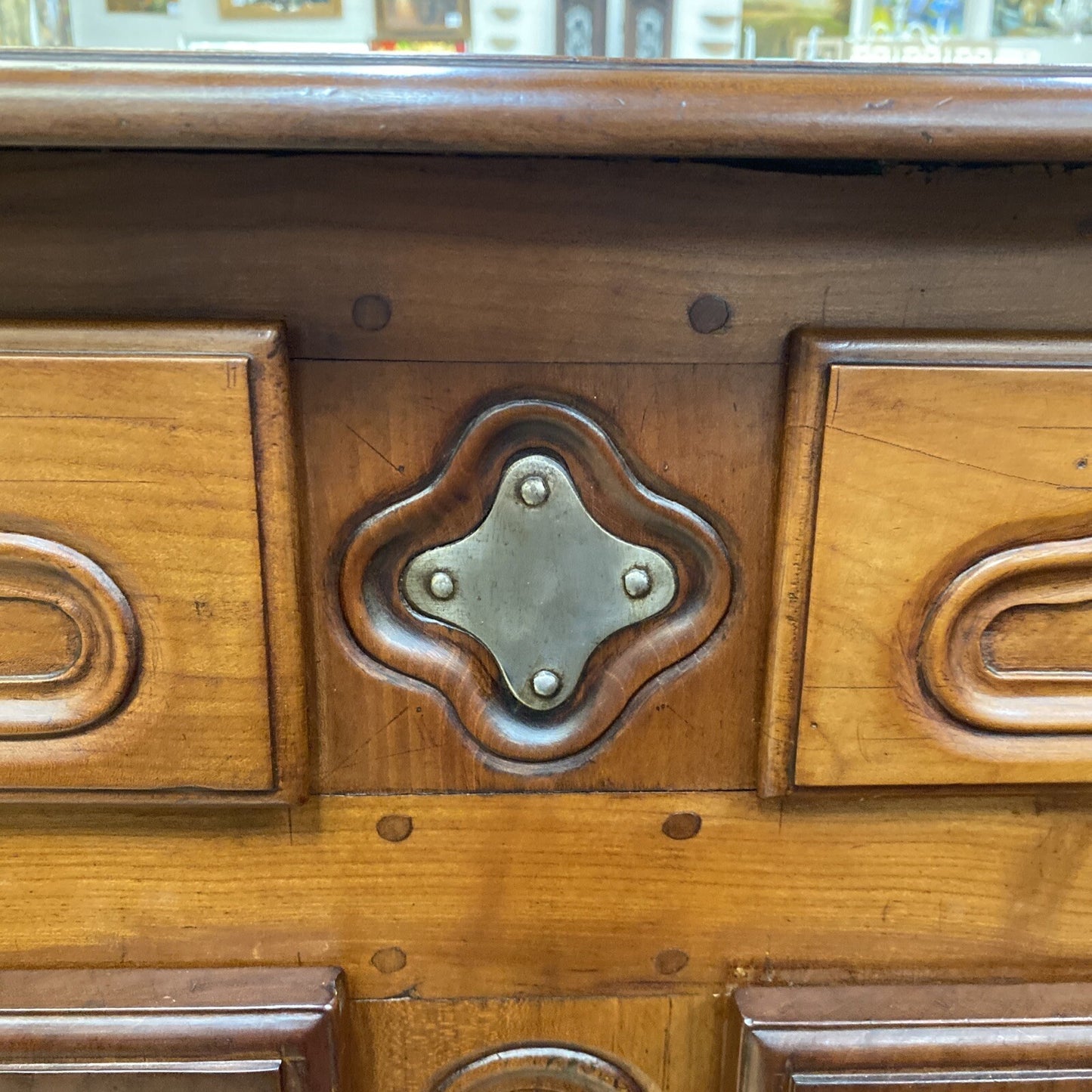 Antique French Provincial Louis XV Fruitwood Chest of Drawers Commode Sideboard