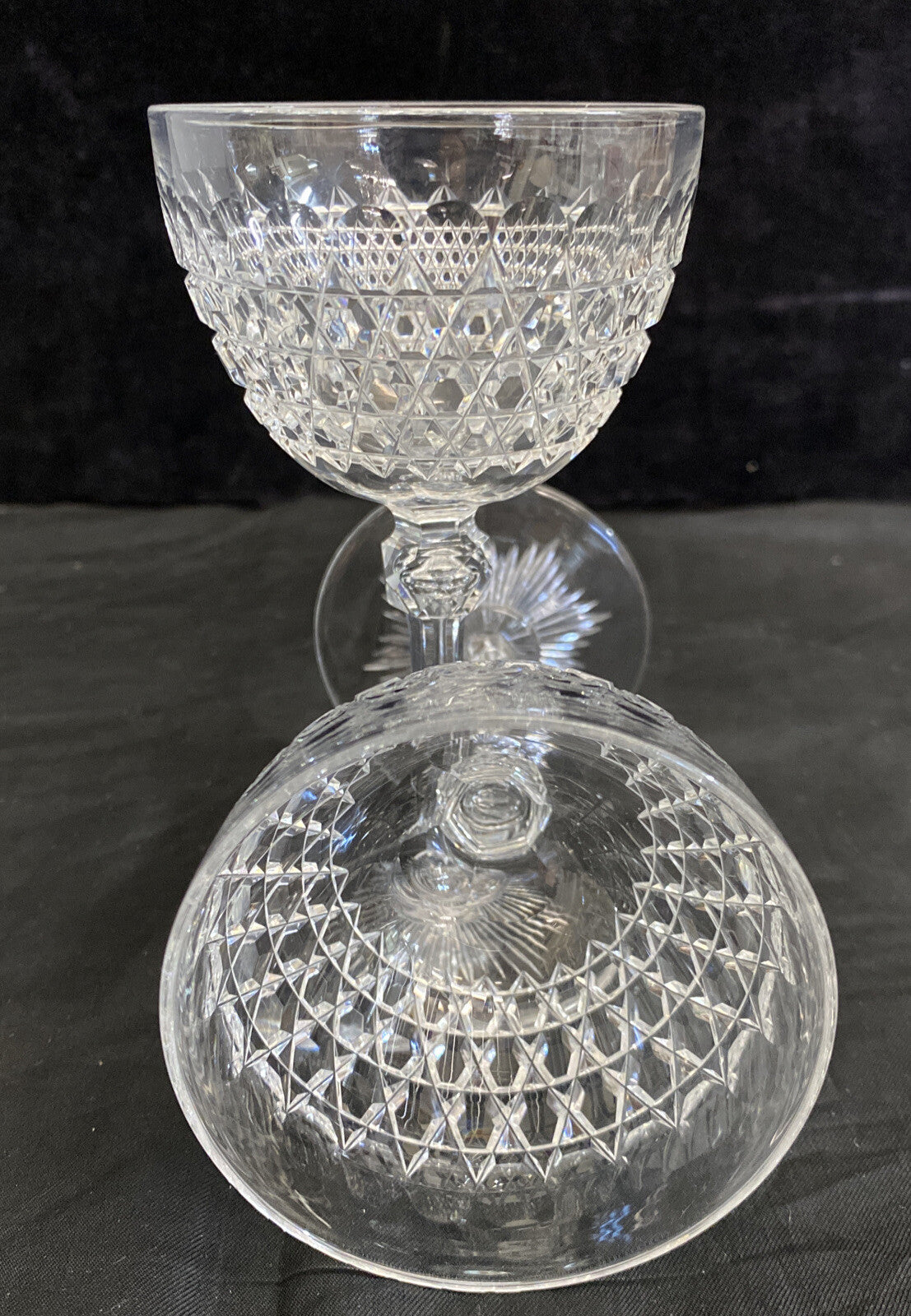 1875 Dorflinger  Hob Diamond 5" Wine Claret