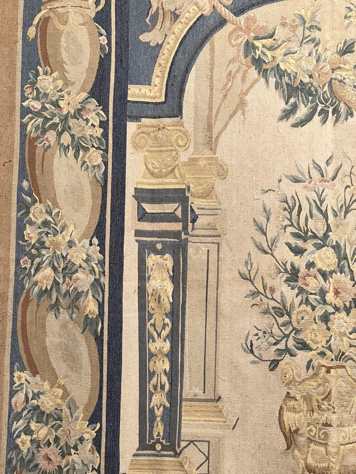 20th Century Aubusson Tapestry Wall Hanging  Hand Tied 9 ft x 6 ft