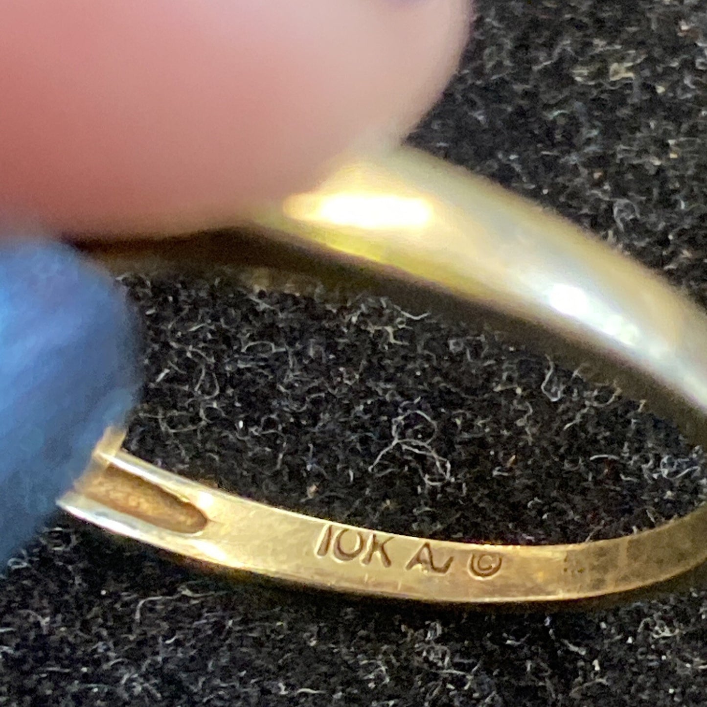 10K Yellow Gold Size 7.75 Sapphire Ring 2.7g