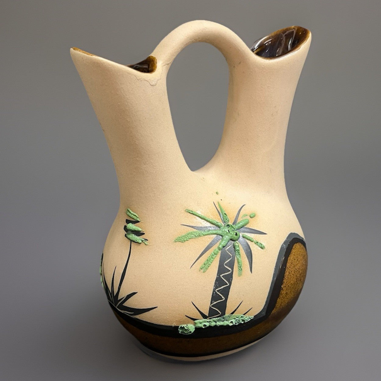 Signed Betty Selby Southwestern Native American Pottery Wedding Vase 7.75"