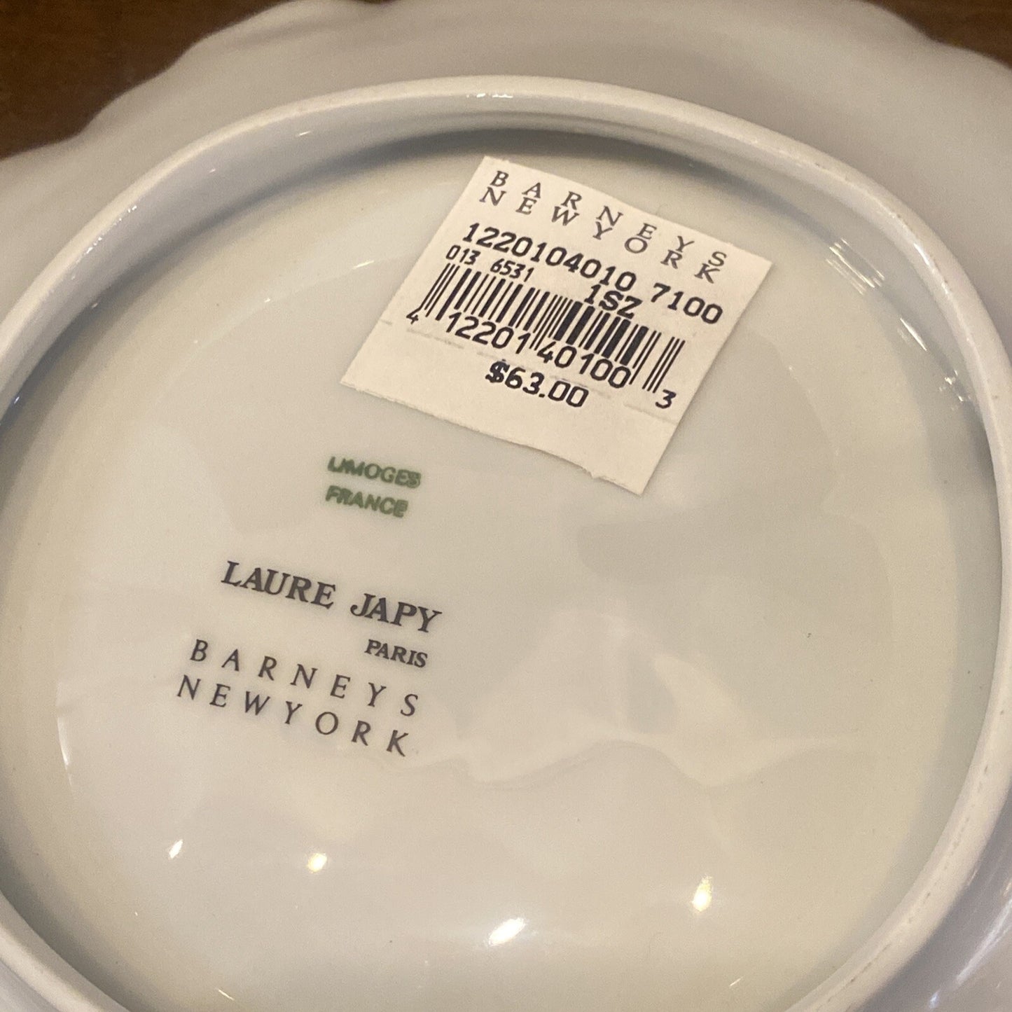 Laure Japy Porcelain Leaf Plate Bowl Set Of 6 Yellow Limoges France