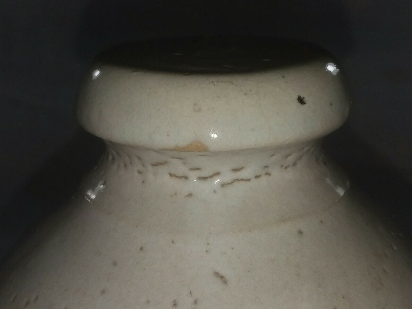 Antique Stoneware Foot Warmer Pottery WKS Boston, Mass. 10.5"